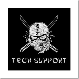 Tech Support Ninja: Worn Look Posters and Art